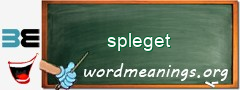 WordMeaning blackboard for spleget